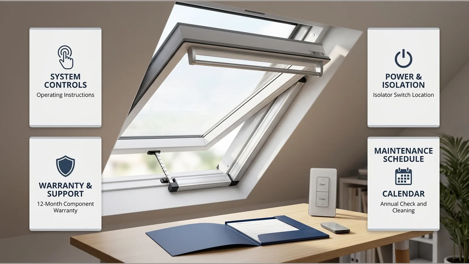 Automatic window ventilation handover checklist